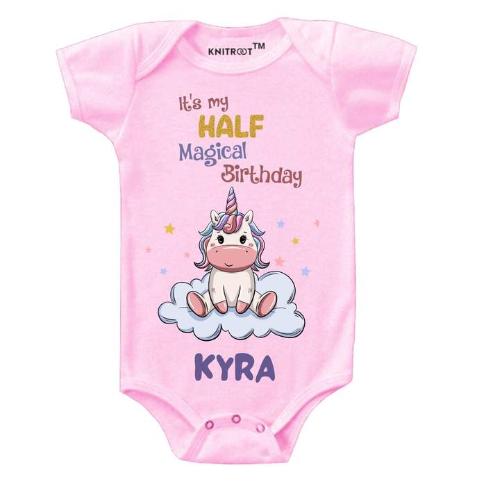 It's My Half Magical Birthday Onesie (Pink)
