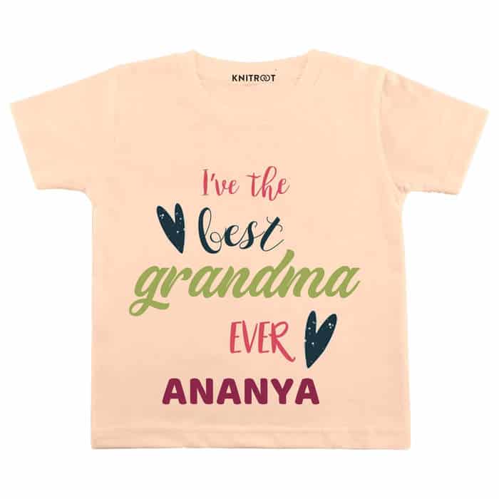 I've the Best Grandma Ever Tshirt (Peach)
