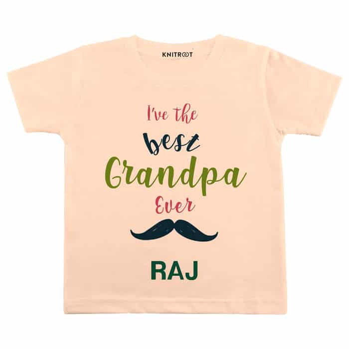 I've the Best Grandpa Ever Tshirt (Peach)