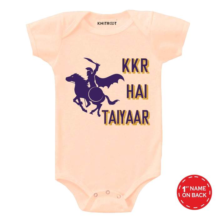 KKR baby onesie by knitroot