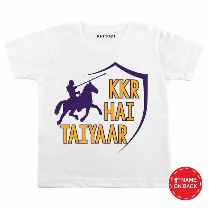 KKR hai tayyar stated baby t shirt
