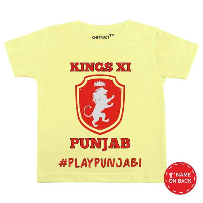 Kings XI Punjab baby t shirt by knitroot