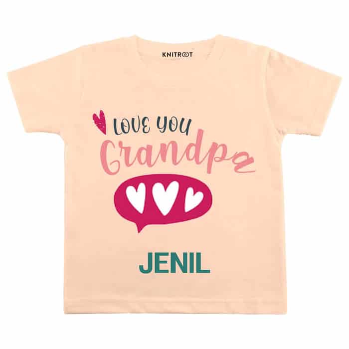 Love You Grandpa Tshirt (Peach)