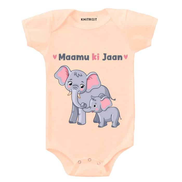 Maamu Ki Jaan Onesie (Peach)