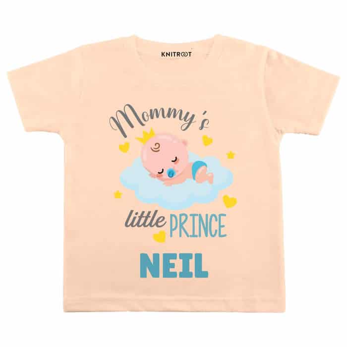 Mommy's Little Prince Tshirt (Peach)