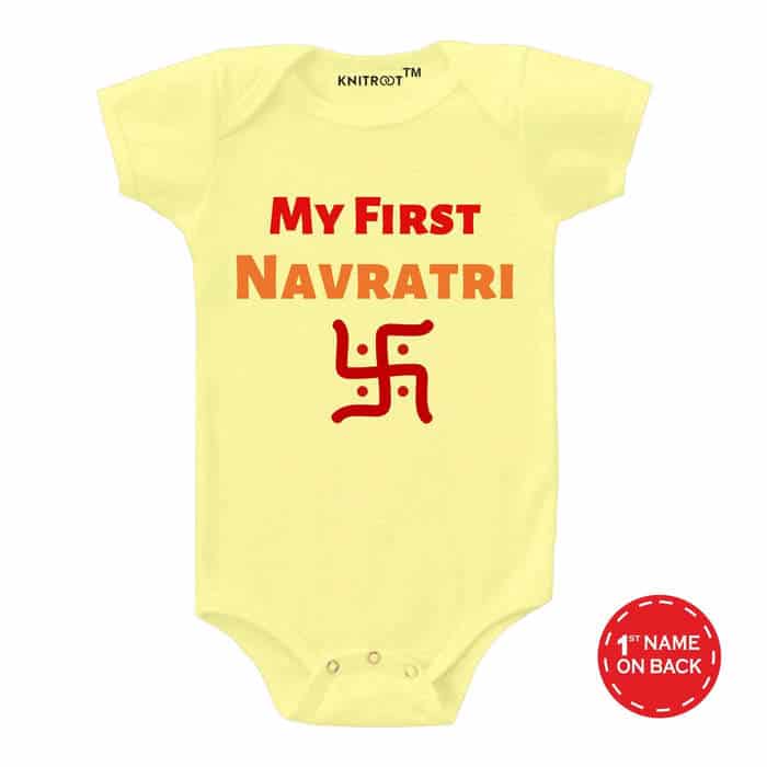 My First Navratri Onesie (Yellow)