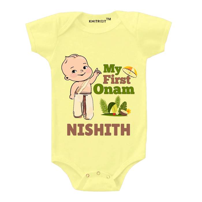 My First Onam Onesie (Yellow)
