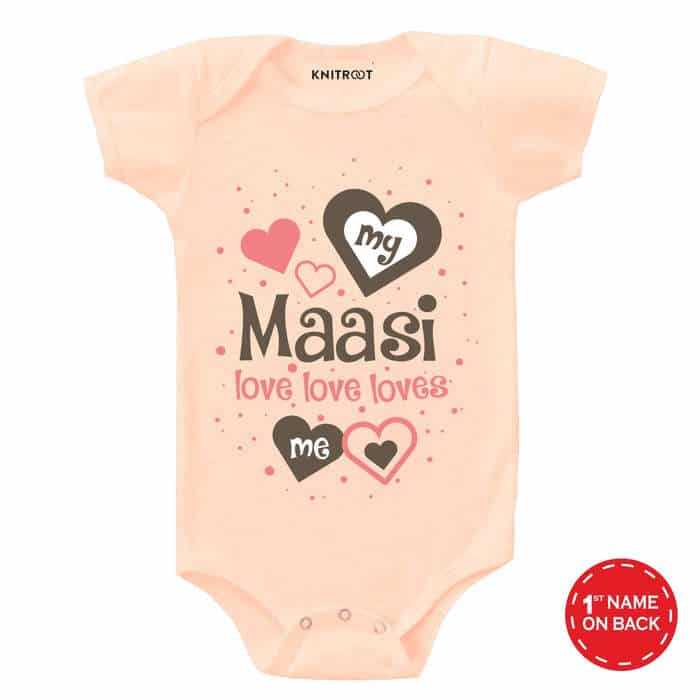 My Maasi Love Love Loves Me Onesie (Peach)