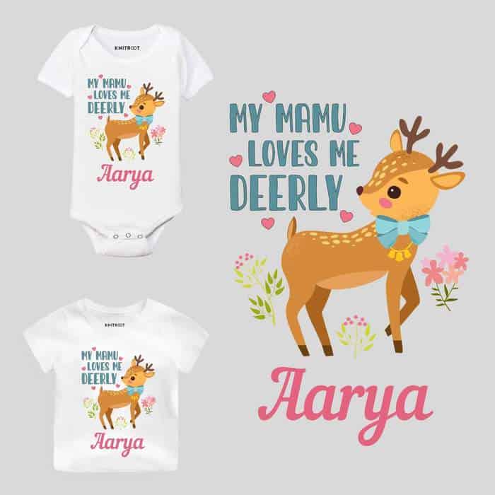 My Mamu Loves Me Deerly Baby Wear