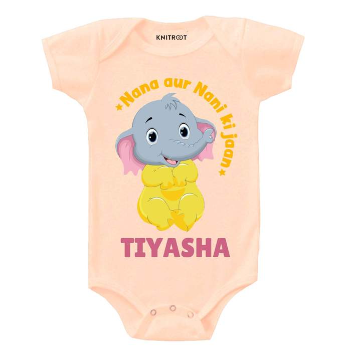 Nana Aur Nani Ki Jaan Onesie (Peach)