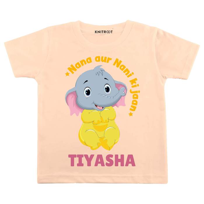 Nana Aur Nani Ki Jaan Tshirt (Peach)