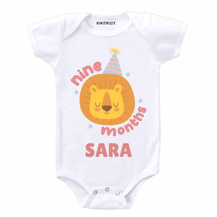Nine Month Lion Theme Onesie