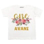 One Flower Glitter T-Shirt (Red)