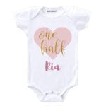 One Half Heart Design Baby Outfit