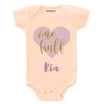 One Half Heart Design Baby Outfit
