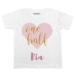 One Half Heart Design Baby Outfit