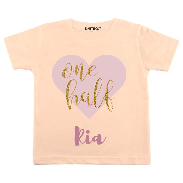 One Half Heart Design TEES (Peach)