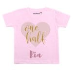 One Half Heart Design Baby Outfit