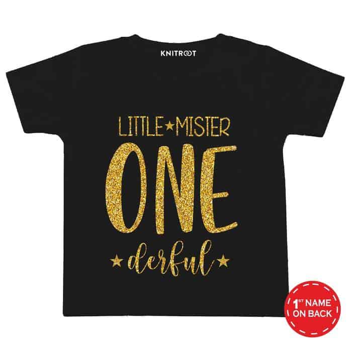 One Month Derful T-shirt (Black) first birthday dress