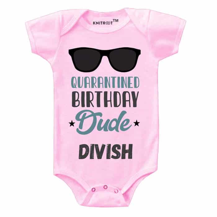 Quarantine Birthday Dude Onesies (Pink)