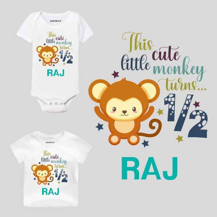 This Cute Little Monkey Turn... Half Baby Clothes 6 month baby clothes boy