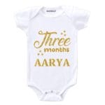 Three Month Glitter Theme Baby Wear