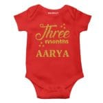 Three Month Glitter Theme Baby Wear