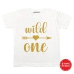 Wild One Glitter Design T-Shirt (Red)