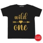 Wild One Glitter Design T-Shirt (Red)