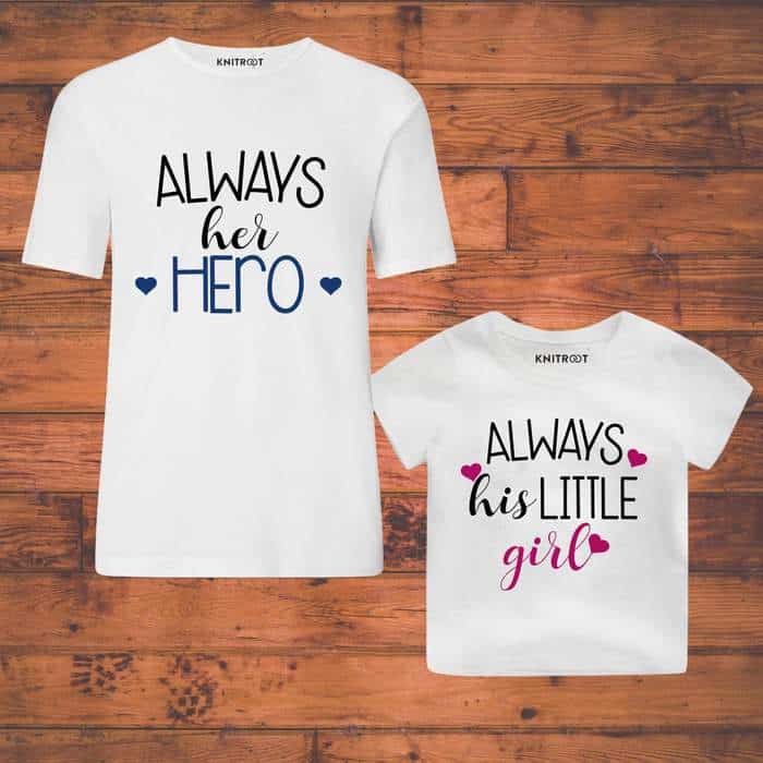 custom made dad daughter combo t-shirts fathers day baby and dad outfits