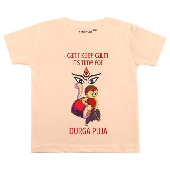 durga-pooja-kid-tshirt-peach-knitroot-595x595