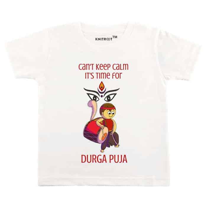 durga-pooja-kid-tshirt-white-knitroot