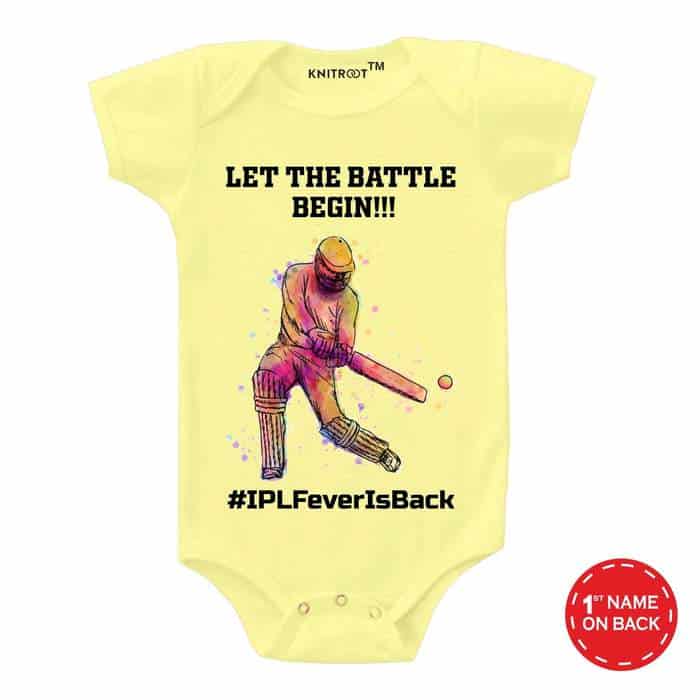ipl fever is back yellow onesie