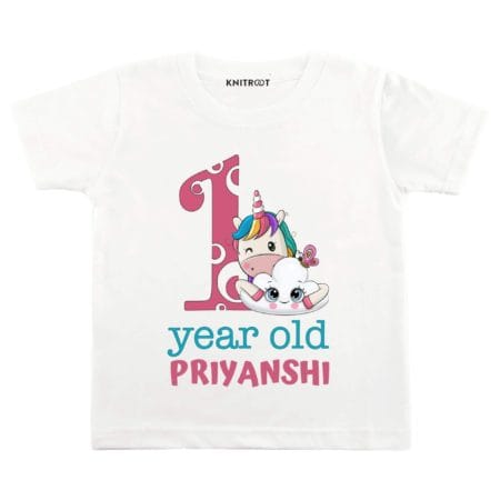 1 Year Unicorn Theme TEES