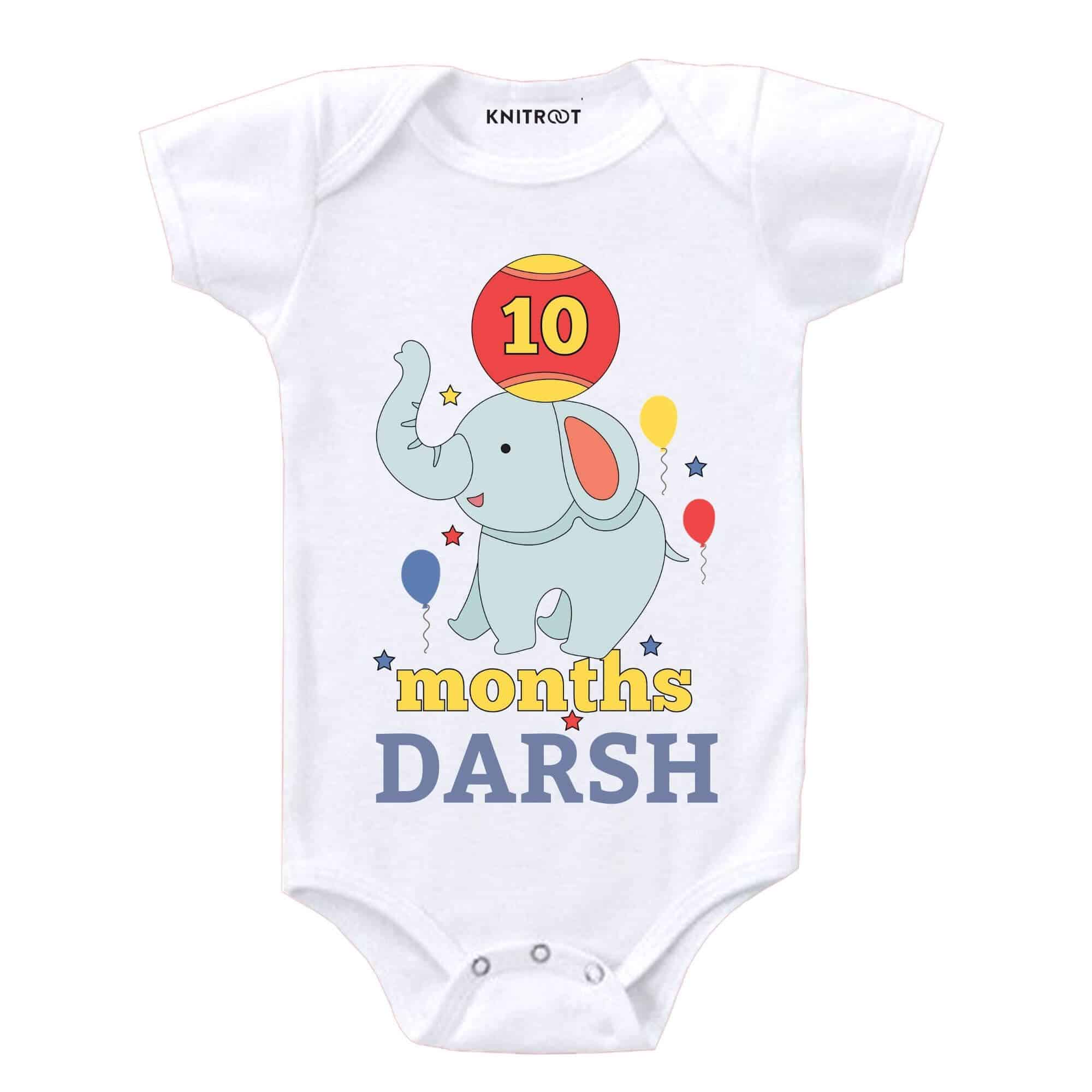 10 Months Elephant Onesie