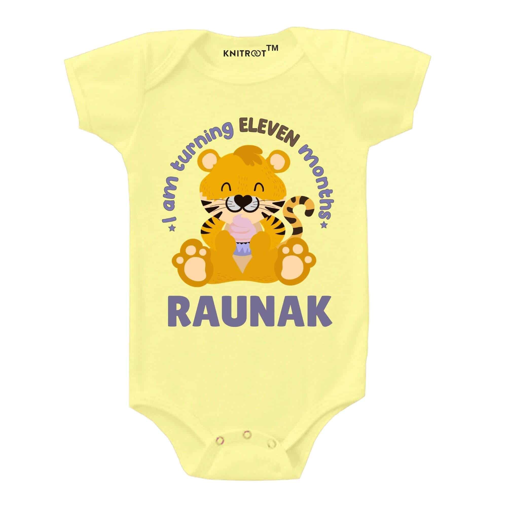 11 Months Tiger Onesie (Yellow)