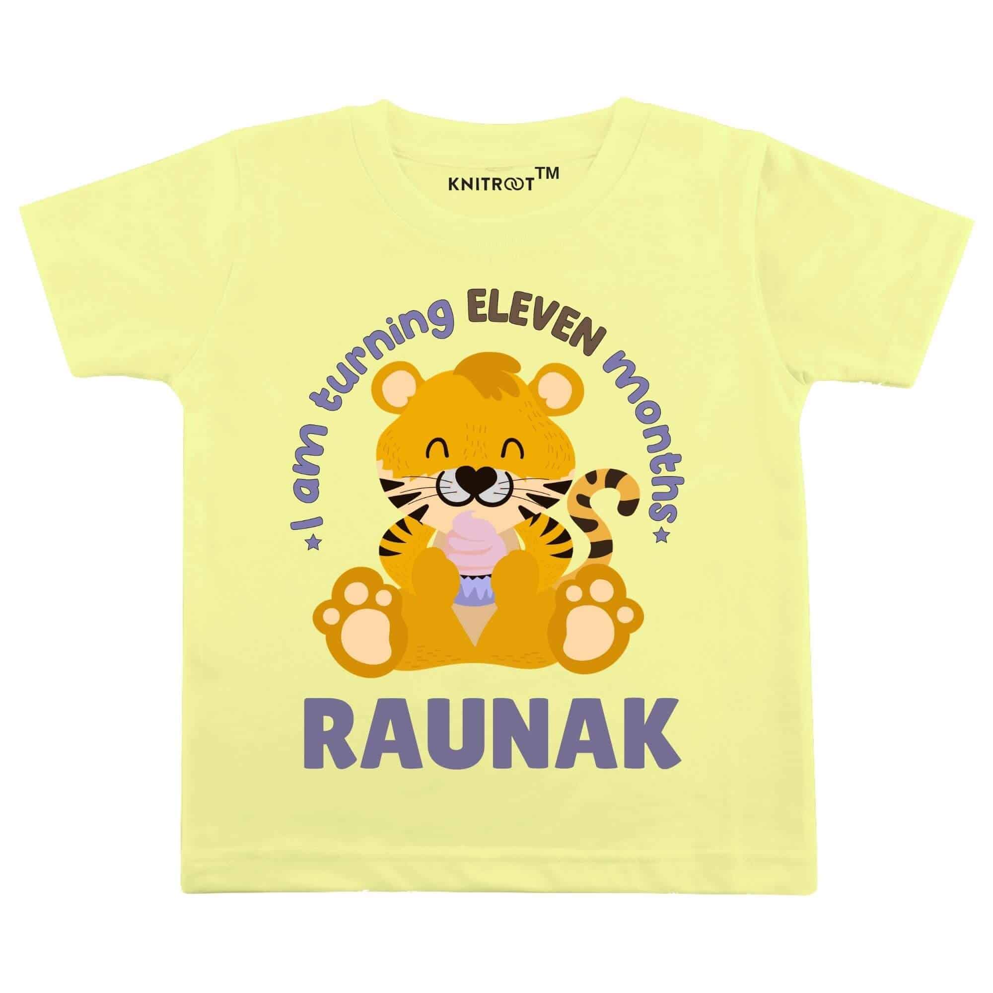 11 Months Tiger T-shirt (Yellow)