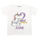 2 Years Unicorn Theme TEES