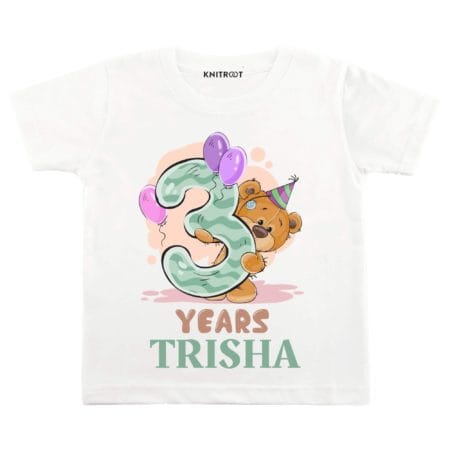 3 Years Teddy Theme TEES