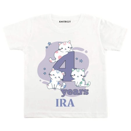 4 Years Cat Theme TEES