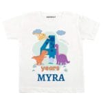 4 Years Dinosaur Theme TEES