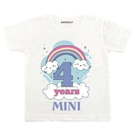 4 Years Rainbow Theme TEES