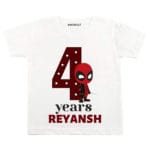 4 Years Superhero Theme TEES