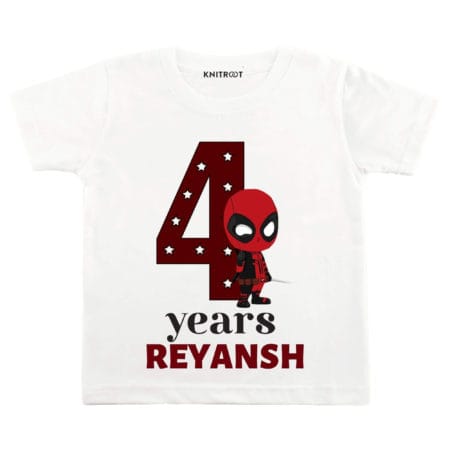 4 Years Superhero Theme TEES