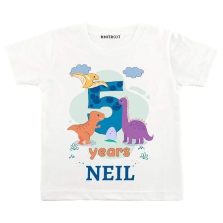 5 Years Dinosaur Theme TEES