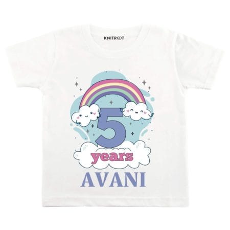 5 Years Rainbow Theme TEES