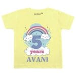 5 Years Rainbow Theme TEES