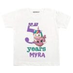 5 Years Unicorn Theme TEES