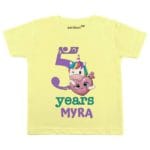 5 Years Unicorn Theme TEES