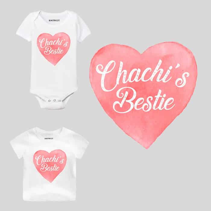 Chachi's Bestie Heart Design Baby Wear
